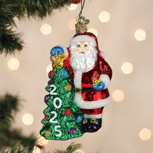 Old World 2025 Santa With Tree Ornament