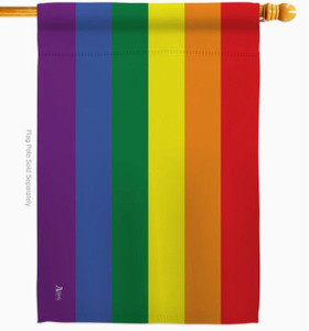 Pride Rainbow House Flag - Two Group Flag Co. Pride Rainbow House Flag - Two Group Flag Co.