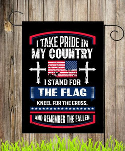 Pride In My Country Patriotic Garden Flag - Happy Cow Decor