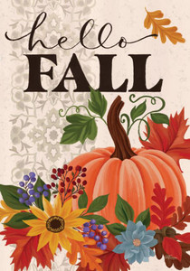 Hello Fall Pumpkin Fall Garden Flag - Custom Decor