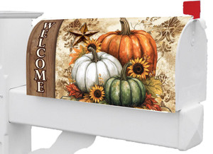 Rustic Pumpkins Fall Standard Mailbox Cover- Custom Decor