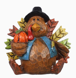 Thanksgiving Turkey with Pilgrim Hat 7 Pumpkin - Young's