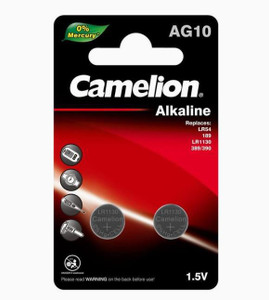 AG10 (LR54 / 389) Alkaline Batteries - 2 Pack - Camelion