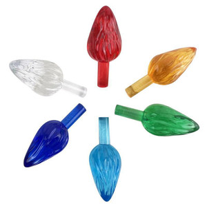 Large Twist 25 Pack Multi - Ceramic Christmas Tree Bulbs