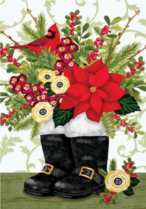 Santa Boots Christmas Garden Flag - Custom Decor