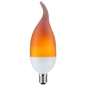 LED Flame B11 Bulb Candelabra Base - Flame Effect - Satco