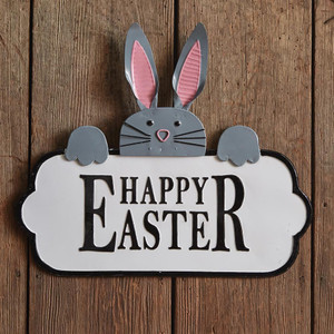 Happy Easter Bunny Metal Sign - CTW