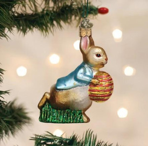 Old World Peter Rabbit with Easter Egg Ornament