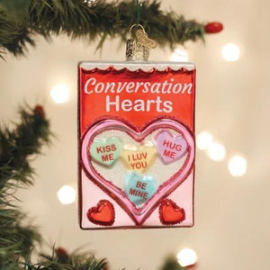 Old World Box of Conversation Hearts Ornament