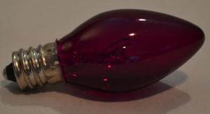 C7 Transparent Purple Incandescent Bulbs - 4 Pack