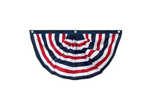 Striped Bunting 4' x 2' - Pleated Polyester