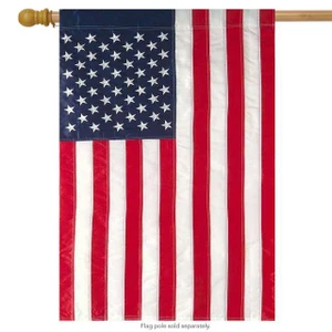 Embroidered American Flag House Flag - Briarwood