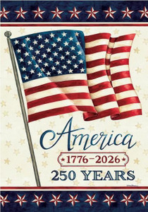 America 250 Flag and Stars House Flag - Custom Decor