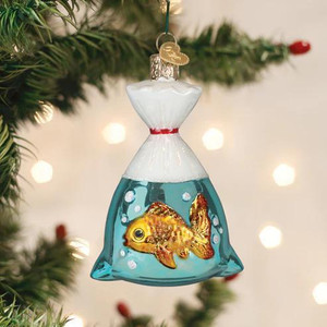 Old World Goldfish In A Bag Ornament