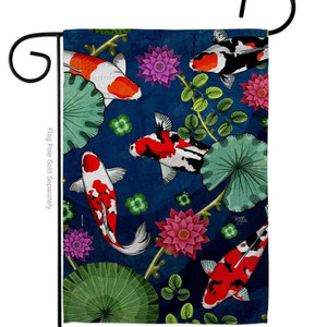Koi Pond Lily Pads Garden Flag - Two Group Flag Co.