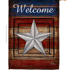 Welcome Vintage Star House Flag - Two Group Flag Co.