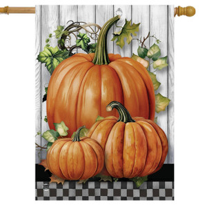 Fall Country Pumpkins House Flag - Briarwood Lane