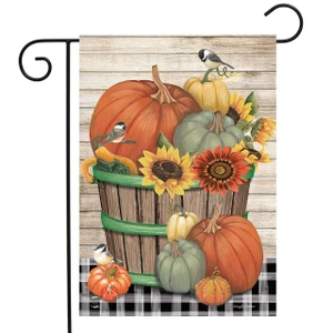 Fall Bountiful Bushel Garden Flag - Briarwood