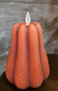 Upright Pumpkin Moving Flame - Carved Orange WHD