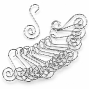 Silver Fancy Swirl Ornament Hanger Hook - 20 Pk