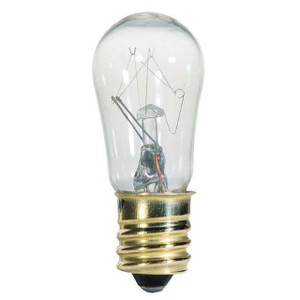 Petite 6 Watt Bulb, S6S Shape E12 Base - 2 Per Package
