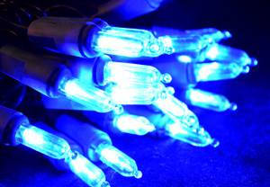 50 LED Mini Blue, Green Cord