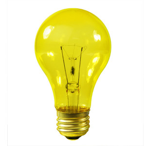 Party Bulb, Transparent Yellow - 25 Watt, Medium (E26) Base