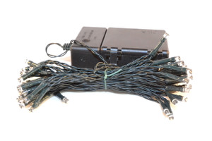 Battery 50 Conical LED Warm White, Green Cord - Indoor & Outdoor