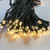 100 Solar Warm White LED Lights, Green Wire