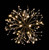 12" Hanging Starburst Twinkling Warm White with Silver Foil