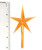Modern Large Orange Star 1 Pack - Ceramic Christmas Tree Topper