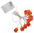 10 LED Pumpkin Jack O Lantern Lights on Clear Wire
