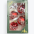Round Red w/ White Snowflakes Glass Ornament Set