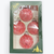 Round Red Pink w/ Ice-Look Glass Ornament Set