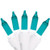 100 Mini Incandescent Teal Lights on White Cord - Brite Star
