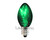 C7 Transparent Green Incandescent Bulbs - 25 Pack
