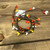 Candy Corn Orange, Yellow & White Pip Berries Candle Ring