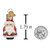 Old World Gumdrops Mini Santa Ornament