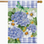 Dragonfly & Hydrangea House Flag - Briarwood