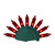 100 Mini LED Classic Red Lights on Green Cord - HBL