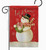 Red Snowman with Scarf Garden Flag - Two Group Flag Co.