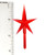 Modern Medium Red Star 1 Pack - Ceramic Christmas Tree Topper