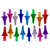 Astro Glitter 25 Pack Multi - Ceramic Christmas Tree Bulbs