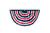 Striped Bunting 4' x 2' - Pleated Polyester