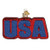 Old World Red & Blue USA Ornament