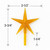 Ceramic Tree  Large Gold Star - 2 Pack