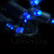 20 Blue Conical LED Bulbs on Green Wire