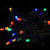 20 Multi Conical LED Bulbs on Green Wire