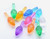 Small Twist Ceramic Tree Bulbs, 10 Pack Multi