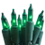 20 Mini Incandescent Green Lights on Green Cord - Holiday Light Source